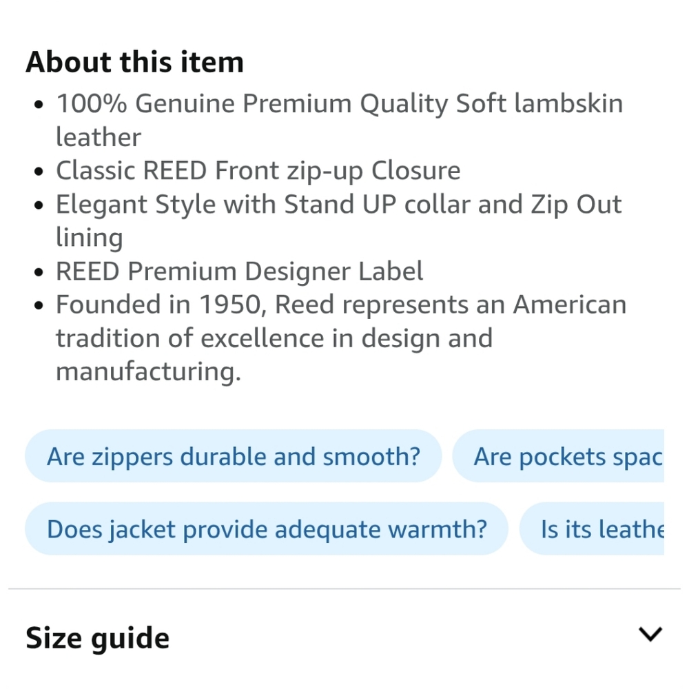 Reed Lambskin Leather Women's Black Zip Up Jacket Size Medium - Picture 14 of 14